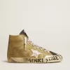 Francy LAB voor dames in goudkleurige glitter met witte leren ster