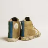 Francy LAB voor dames in goudkleurige glitter met witte leren ster