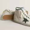Francy LTD voor heren in wit nappaleer met groene rubberen ster