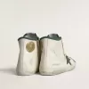 Francy LTD voor heren in wit nappaleer met groene rubberen ster