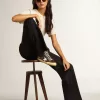Francy Penstar in bruin glitter met witte leren ster