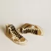 Francy Penstar in goudglitter met witte leren ster