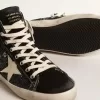Francy Penstar LTD in glitter met ivoorkleurige ster en zwarte hielband