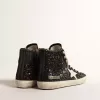 Francy Penstar LTD in glitter met ivoorkleurige ster en zwarte hielband