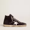 Francy sneakers van leer met leren ster en hielstuk