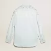 Gebleekte boyfriend-shirt voor dames met cabochon-kristallen