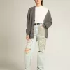 Gebleekte damesjeans met cabochonkristallen