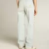 Gebleekte damesjeans met cabochonkristallen