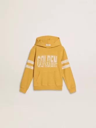 Geel sweatshirt voor kinderen met vintage print