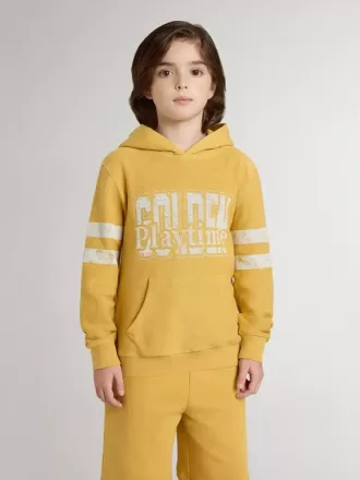 Geel sweatshirt voor kinderen met vintage print