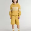 Geel sweatshirt voor kinderen met vintage print