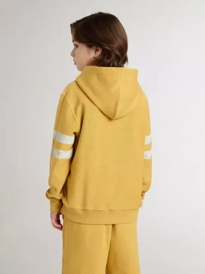 Geel sweatshirt voor kinderen met vintage print