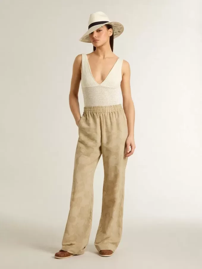 Gehaakte bodysuit voor dames van wit katoen