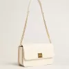 Gioia-tas in botergeel leer met gouden details