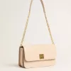 Gioia-tas in lichtroze leer met gouden details