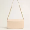 Gioia-tas in lichtroze leer met gouden details