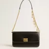 Gioia-tas in zwart leer met gouden details