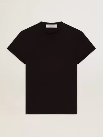 Golden Collection distressed T-shirt in vintage zwart