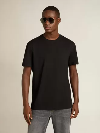 Golden Collection distressed T-shirt in vintage zwart