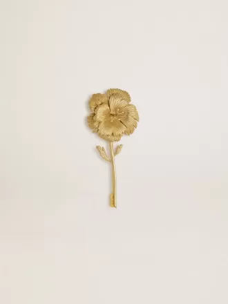 Gouden broche met bloemmotief