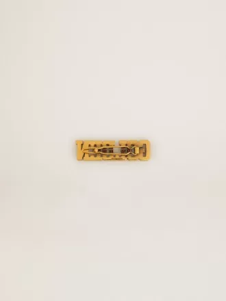 Gouden kanten label in antiek goudkleur met parels