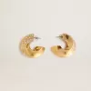 Gouden oorringen met kristallen
