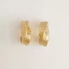 Gouden oorringen met kristallen