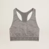 Grijs gemêleerde sporttop
