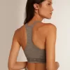 Grijs gemêleerde sporttop