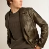 Grijs herensweatshirt met logo en distressed-afwerking