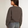 Grijs sweatshirt met kristallen letters