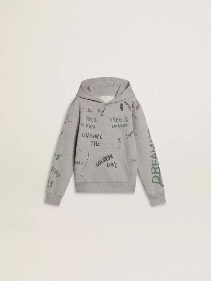 Grijs sweatshirt voor kinderen met veelkleurige opdruk