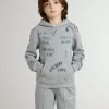 Grijs sweatshirt voor kinderen met veelkleurige opdruk