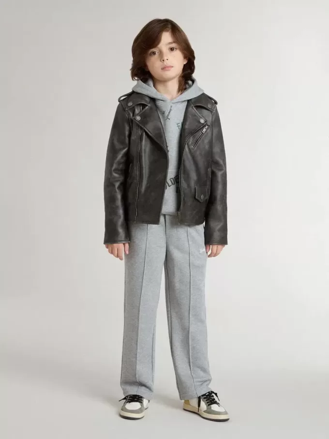 Grijs sweatshirt voor kinderen met veelkleurige opdruk