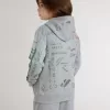 Grijs sweatshirt voor kinderen met veelkleurige opdruk