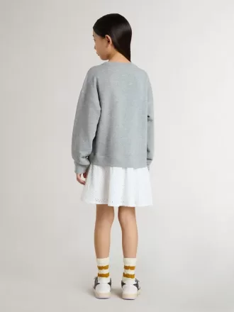 Grijs-witte mini-jurk voor meisjes