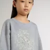 Grijs-witte mini-jurk voor meisjes