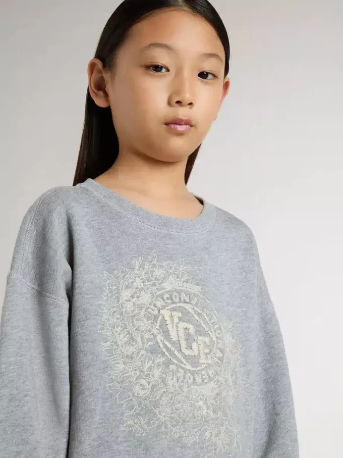 Grijs-witte mini-jurk voor meisjes