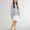 Grijs-witte mini-jurk voor meisjes