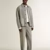 Grijze denimjas voor heren met studs