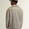 Grijze denimjas voor heren met studs