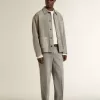 Grijze katoenen chino broek