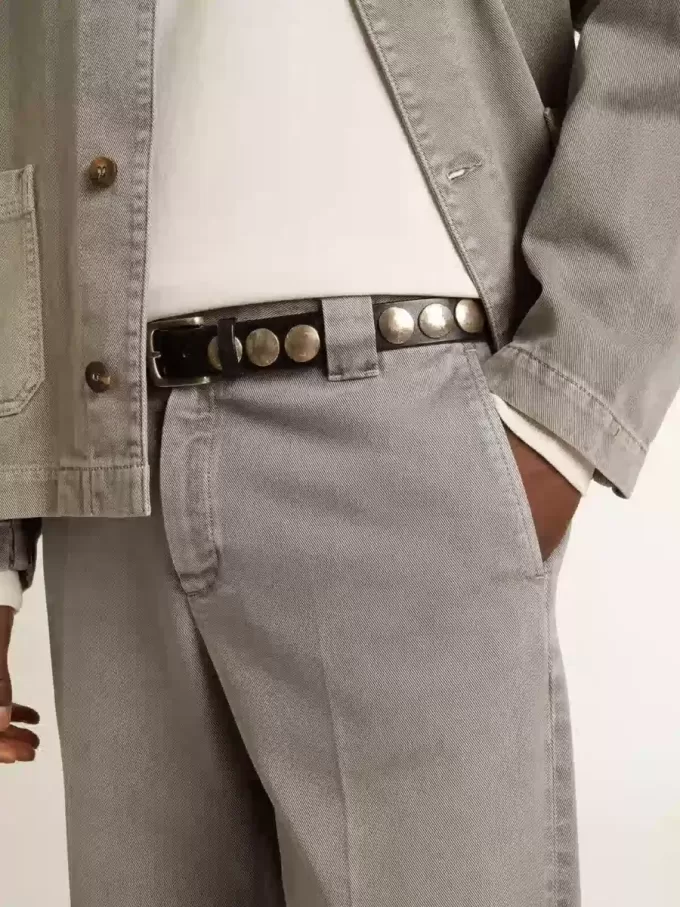 Grijze katoenen chino broek