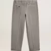 Grijze katoenen chino broek