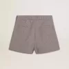 Grijze minishorts voor dames van wol met pied-de-poule-motief