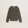 Grijze sweatshirt voor kinderen met reliëflogo
