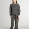 Grijze sweatshirt voor kinderen met reliëflogo