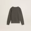 Grijze sweatshirt voor kinderen met reliëflogo