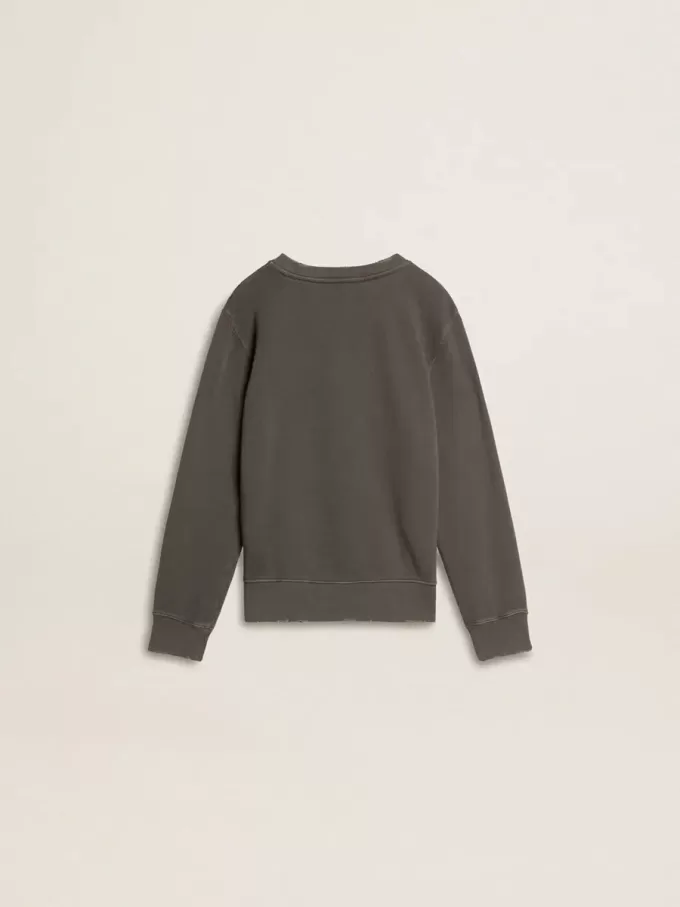 Grijze sweatshirt voor kinderen met reliëflogo