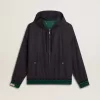 Groen en blauw omkeerbaar sweatshirt met capuchon voor heren